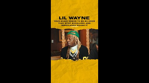 @liltunechi Your music needs to be so good they stop scrolling and immediately share it