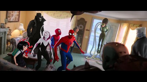 Spider-Man: Into the Spider-Verse | Fight at Aunt May's House - Uncle Aaron's Death