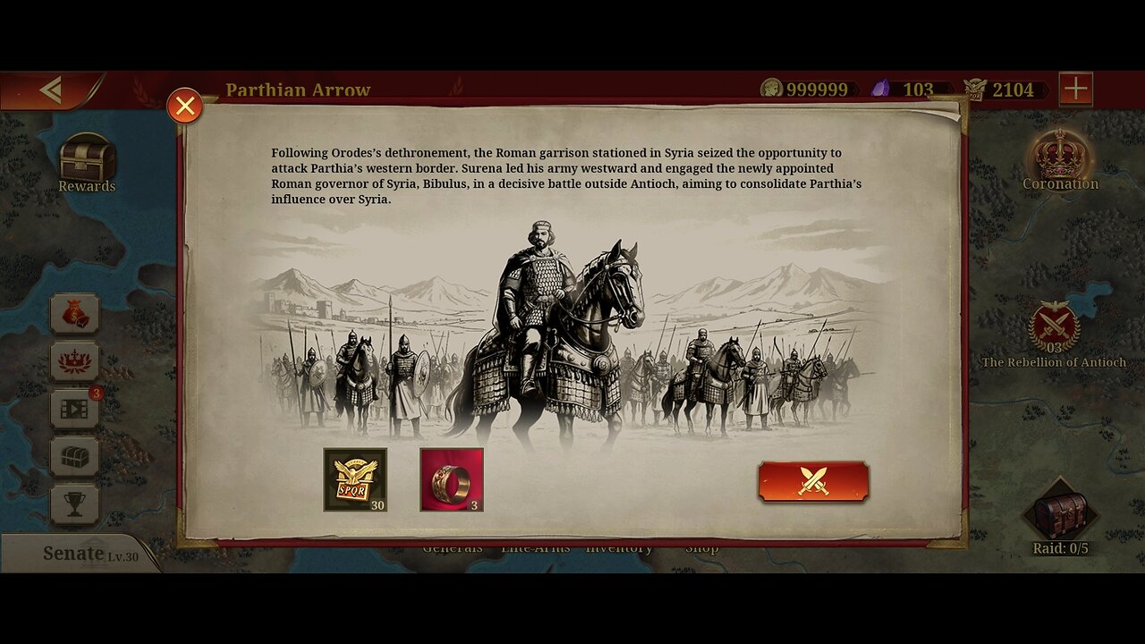 Great Conqueror Rome: Rise of Monarchs: Ruler: Parthian Arrow: Surena V3