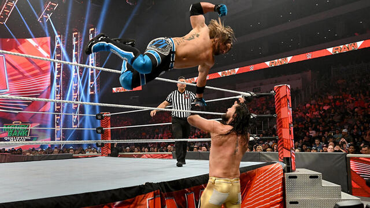 AJ Styles vs Seth “Freakin” Rollins - Money in the Bank Qualifying Match: Raw, Jun 13, 2022 @wwefree