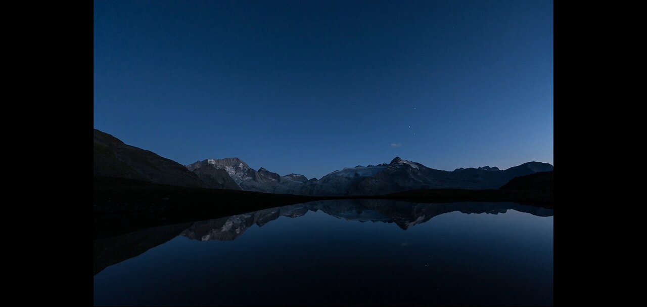 TIme lapse of Night sky From a lake.
