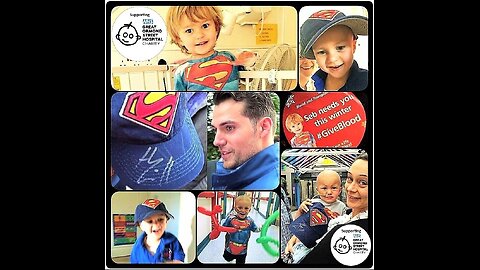 HENRY CAVILL ⭐ signed Superman 🦸‍♂️ hat donated to boy Seb ⭐💛 in Gt Ormond St Hospital 💙🤍 charity