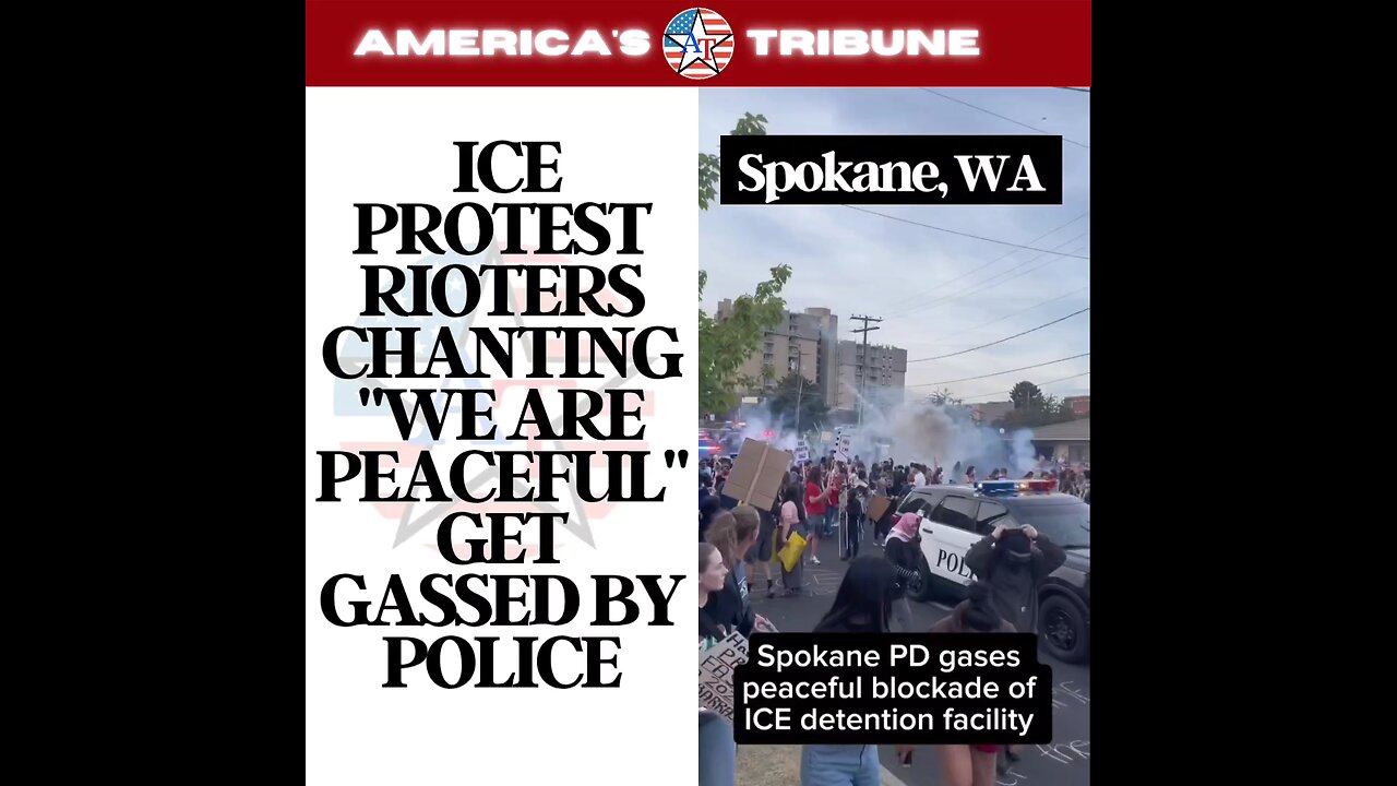 Spokane Washington rioters protesting ice get gassed by police