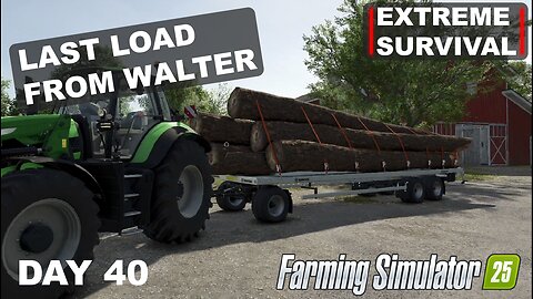 EXTREME SURVIVAL | Walter’s Yard Cleared & First Furniture Pallet! | FS25 - DAY 40