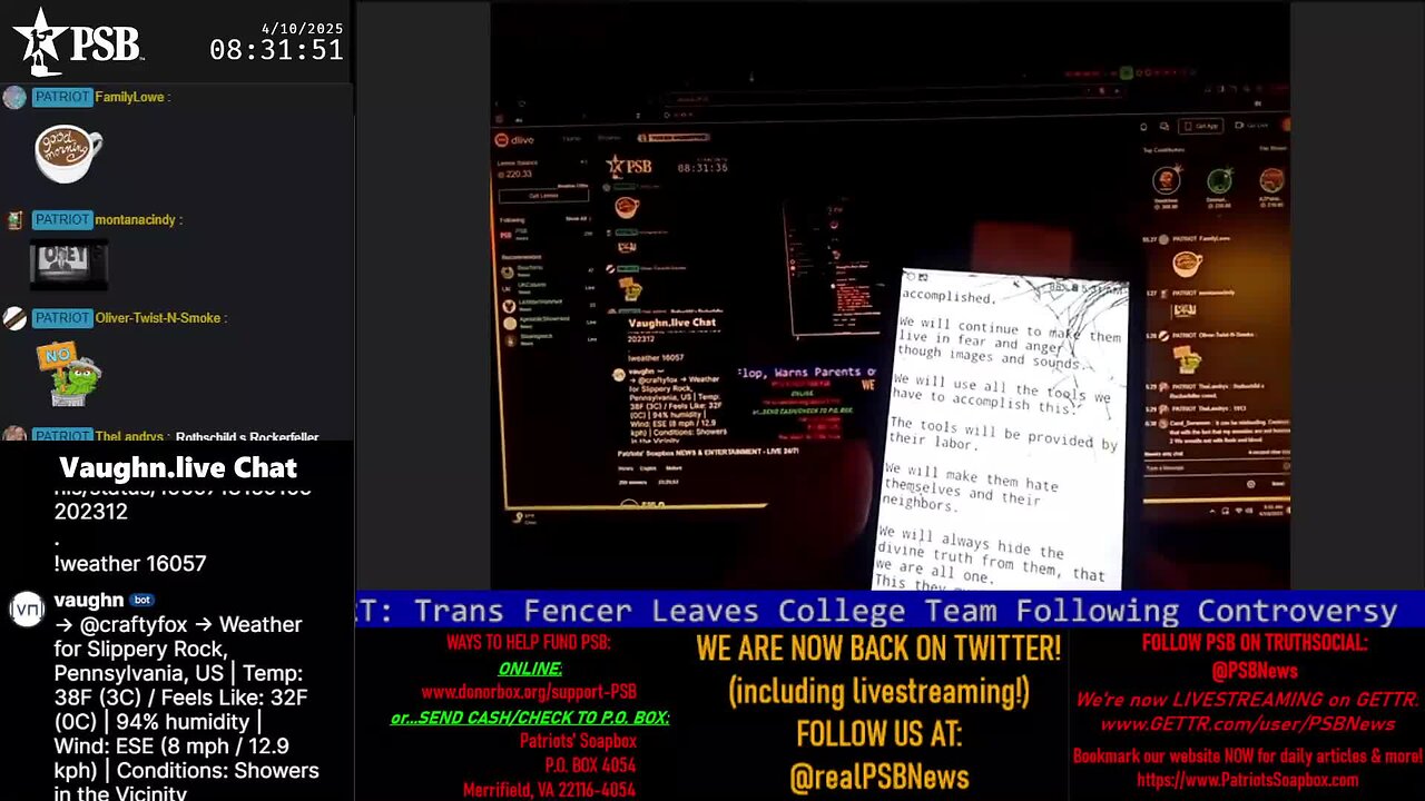 2025-04-10 08:27 EDT - Patriots Soapbox AM: with MykelJaye