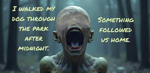 I walked my dog through the park after midnight. Something followed us home. #nosleep