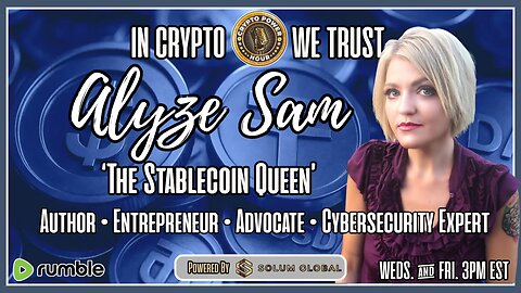The StableCoin Queen, Author, Cybersecurity Expert Alyze Sam