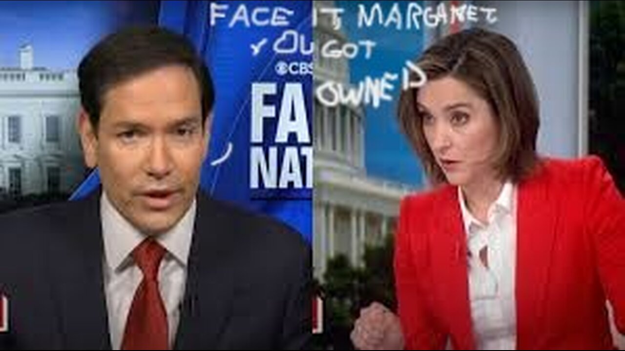 Marco Rubio SCHOOLS CBS Anchor...!