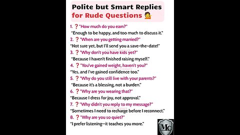 Polite answers to rude questions