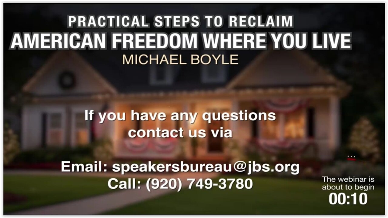 Freedom's Voices Webinar "Practical Steps to Reclaim American Freedom Where You Live"