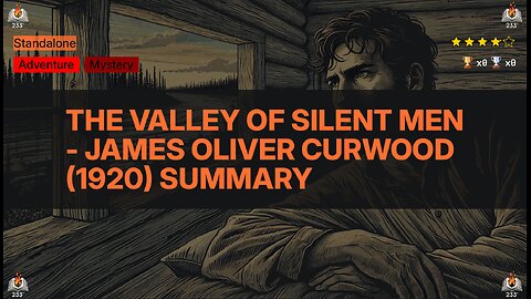 The Valley of Silent Men - James Oliver Curwood (1920) Summary - 3.88 ⭐️