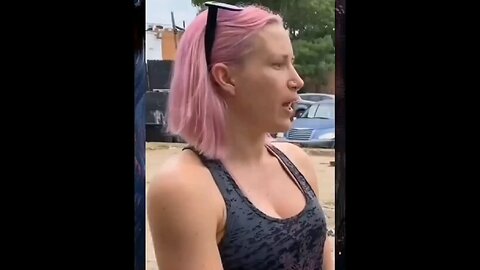 This pink-haired wokie doesn't think too highly of you if you fly an American flag.