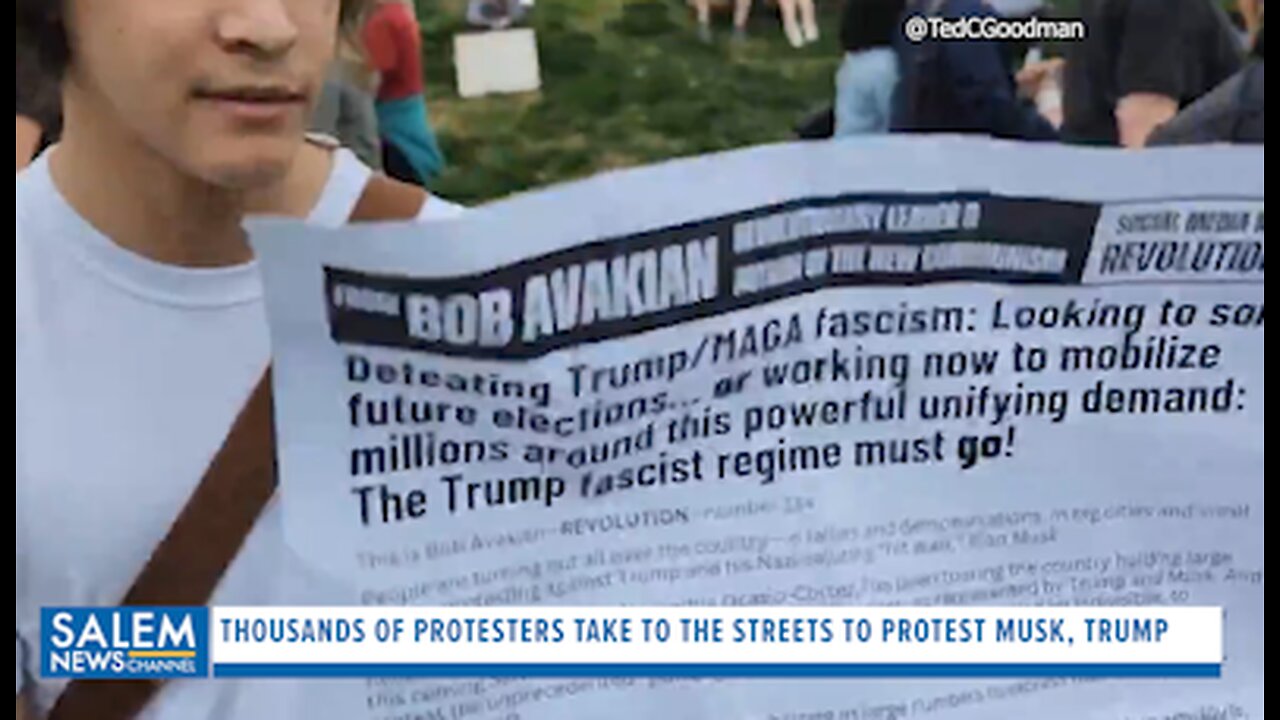 Anti-Musk, Anti-Trump Protesters Paid, Pull Out ‘Cheat Sheets’ To Explain Why They’re Protesting