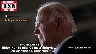 Highlights of Biden-Hur Special Counsel Interview on Classified Documents, October 2023