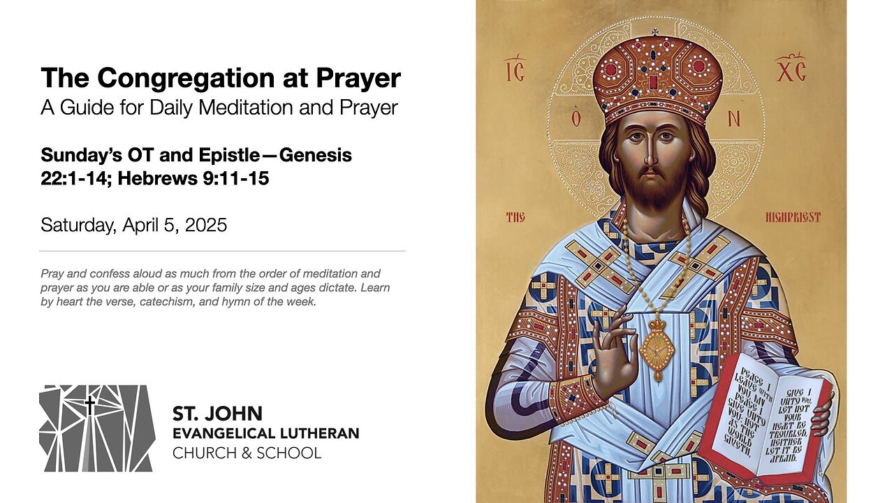 Sunday’s OT and Epistle—Genesis 22:1-14; Hebrews 9:11-15