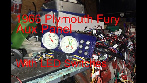 Auxiliary gauge and switch panel 1966 Plymouth Fury II - Electrical spaghetti mess