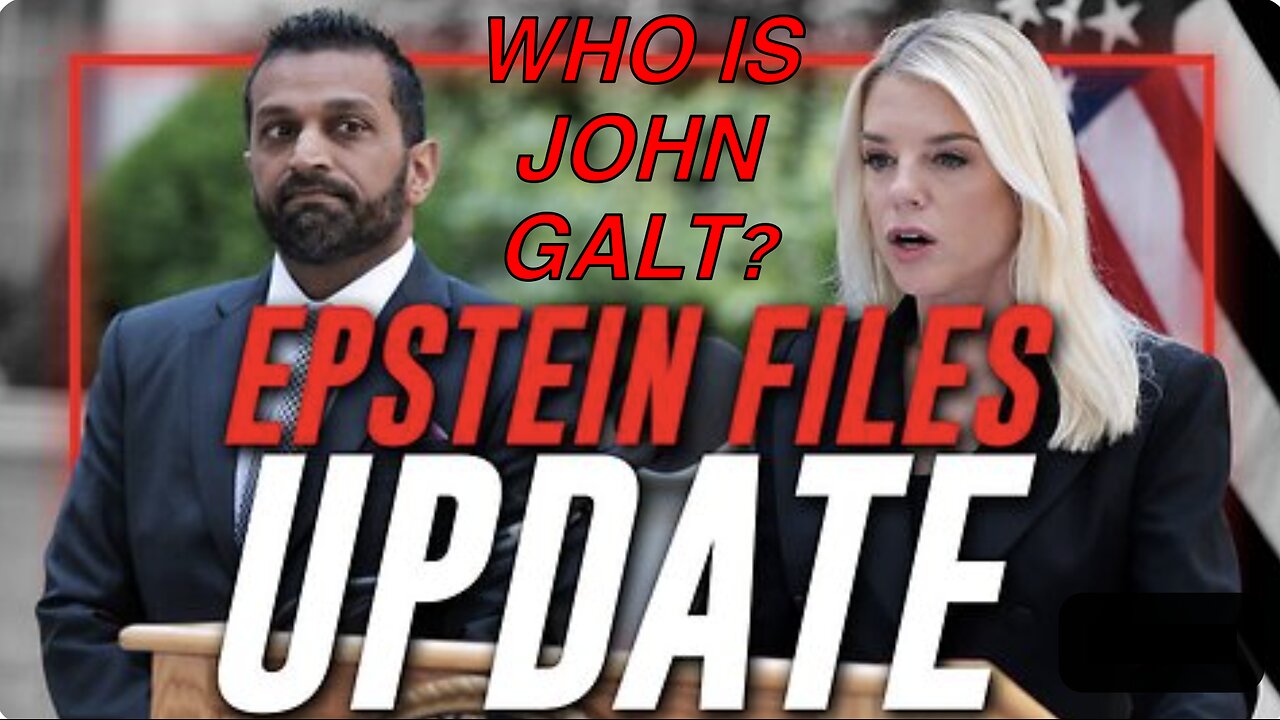 ALEX JONES- WHAT WILL O'KEEFE EXPOSE ON PAM BONDI AND EPSTEIN? WHO IS John Galt? SGANON