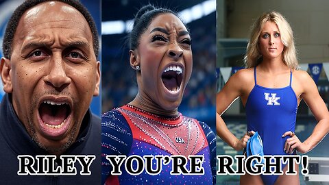 Stephen A Smith STUNNED! BACKTRACKS after Riley Gaines CHECKS HIM on her SLAMMING Simone Biles!