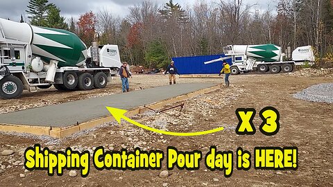Shipping Container Concrete Pad Pour Day