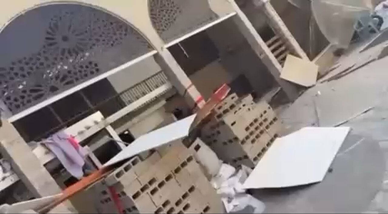 A mosque in Haifa damaged and some wounded. Iranian missile.