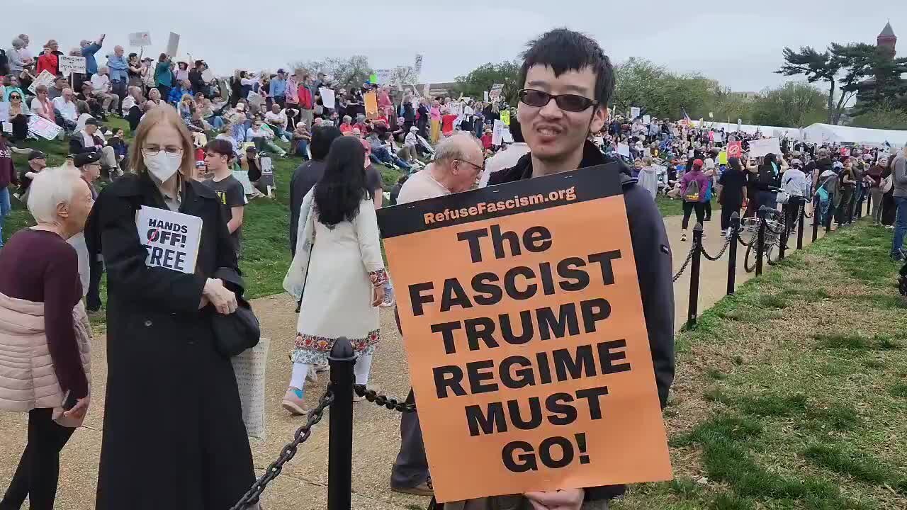 Woke-Left Protesters Unable To Explain Why President Trump Is a Fascist