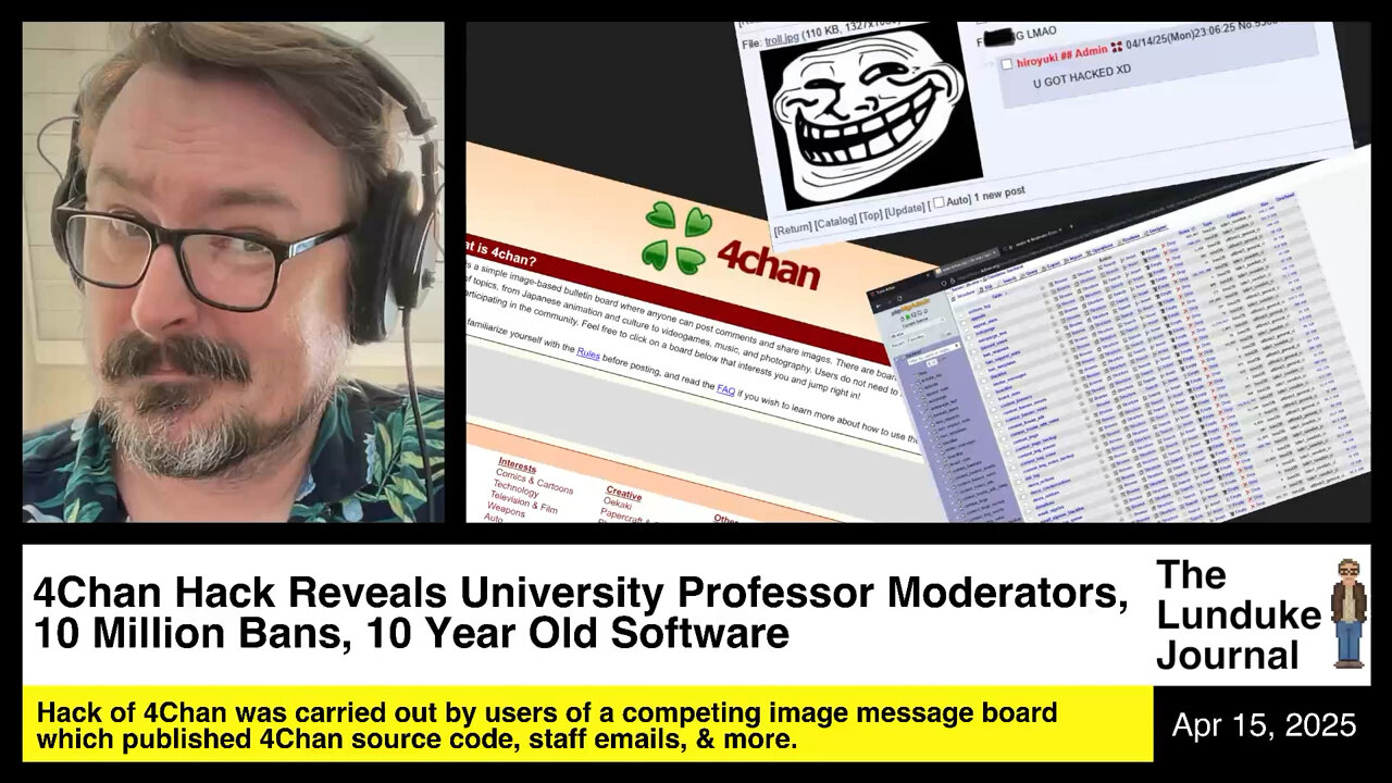 4Chan Hack Reveals University Professor Moderators, 10 Million Bans, 10 Year Old Software