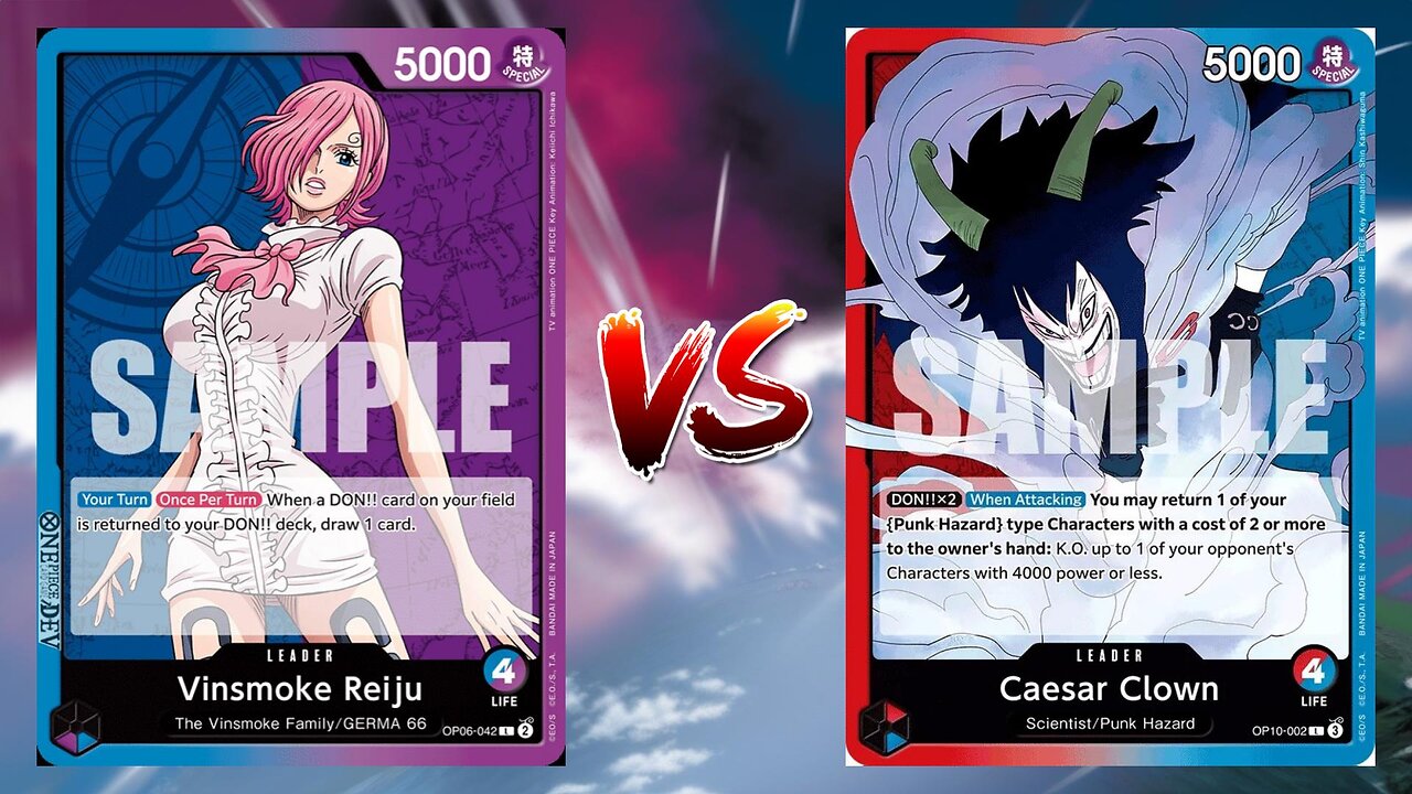 One Piece TCG Vinsmoke Reiju VS Caesar Clown!!