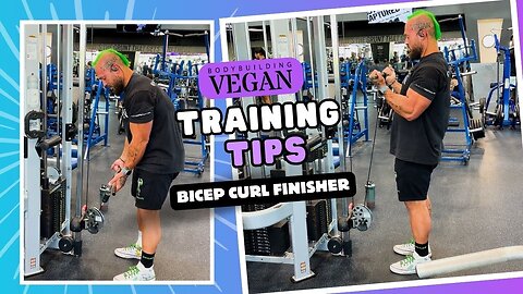 TheBodybuildingVegan Ultimate Bicep Curl Finisher for Massive Biceps Gains | 2-3 Tempo Cable Curls