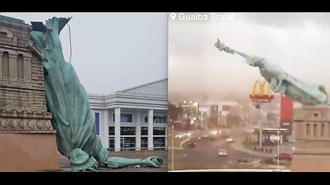 OMG! STATUE OF LIBERTY TOPPLES OVER! 79' TALL REPLICA*A SIGN OF WHAT IS ABOUT TO HAPPEN IN 2026?