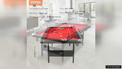 VEVOR Billiards Table 7 ft Pool Table Portable Foldable Space-Saving Table Billiard Review