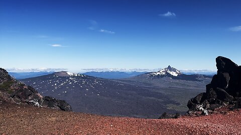 (4K UHD) HIKING HIGHLIGHTS - Panoramic Mountain Views @ Black Crater Summit Three Sisters Wilderness