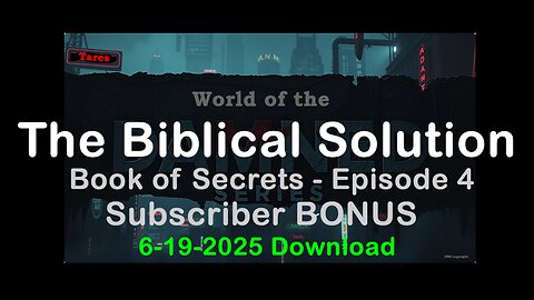 World of the Damned - Subscriber Bonus - The Biblical Solution - 6-19-2025