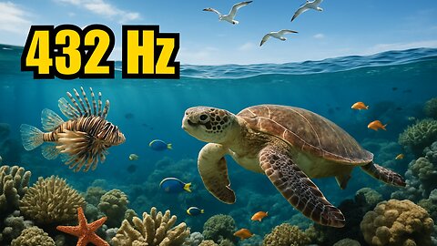 432Hz Deep Healing Music with Gentle Ocean Sounds for Anxiety and Sleep