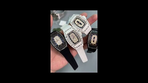 Richard Mille RM07-01 White Ceramic 1 Row Diamonds (Black Lips) RM7 RM 07 Ladies