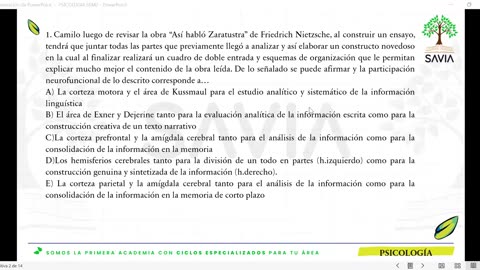 SAVIA REGULAR 2025 | Semana 02 | Psicología