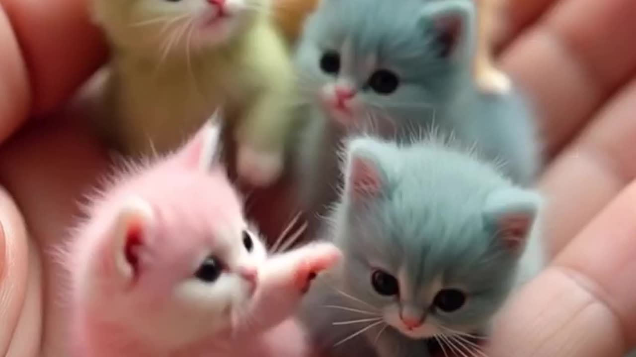 multi-colored kittens