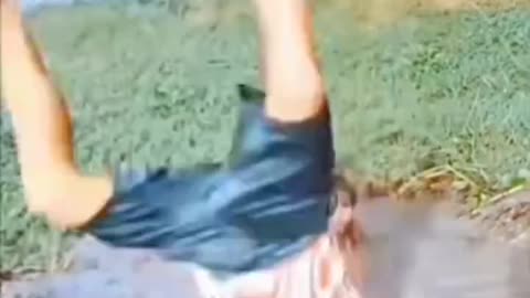 The little boy's behavior is hilarious