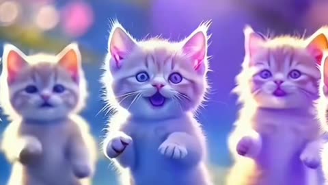 The cute kitten's dance is absolutely adorable.