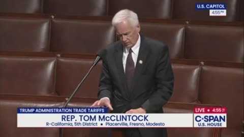 Republican Tom McClintock claims that Donald Trump's tariffs are destroying the US economy.