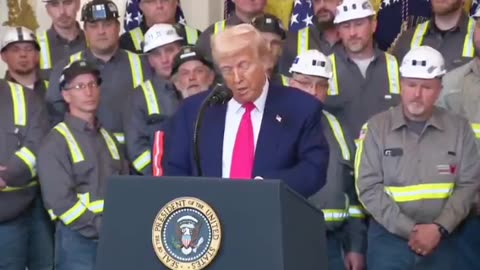 PRESIDENT TRUMP SPEAKING IN FRONT OF COAL MINERS