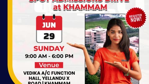 ITM University spot admissions in khammam conducated by SES