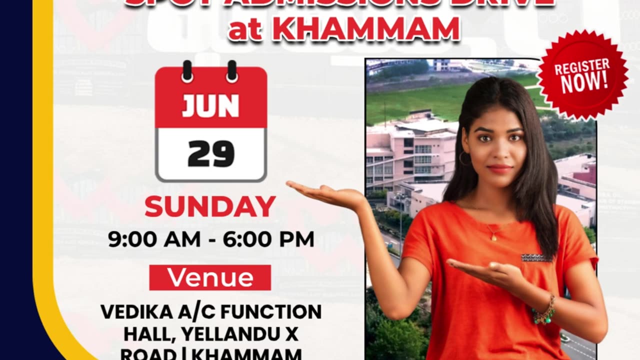 ITM University spot admissions in khammam conducated by SES