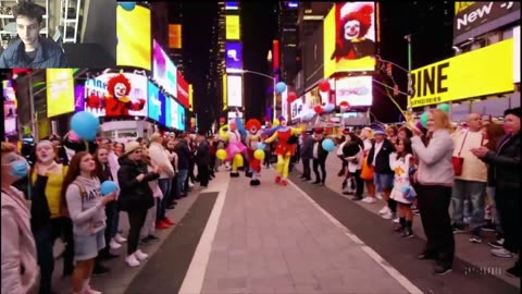 Outtake #2,294 Of The Clowns In A Parade Around Times Square New York Fake Funny Parody Video