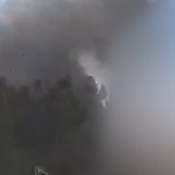 Ukrainians Shoot Down Incoming Drone at Last Possible Second