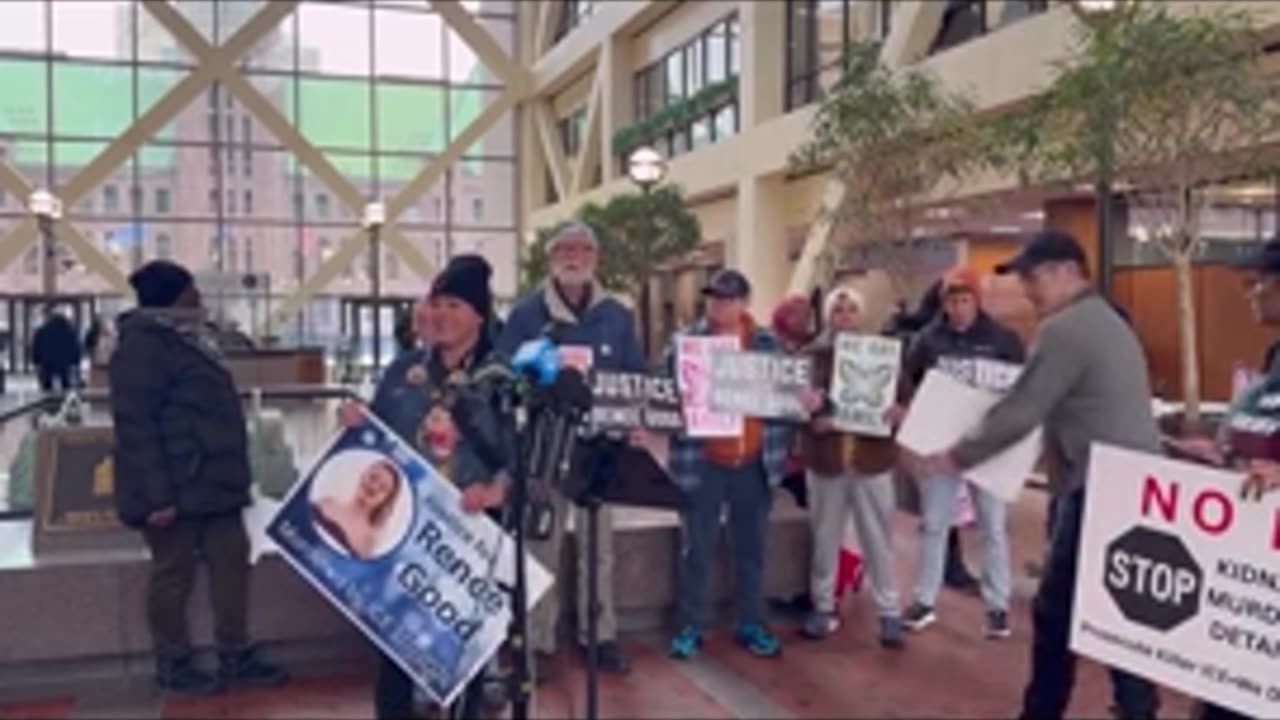 Media Setting Up Displays... All Paid Protests