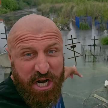 Man in a Putin Shirt is Mad About WW2 Cemetery Flooded in Sewage