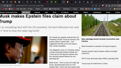 Distraction or is it Musk Names Trump in Epstein Files