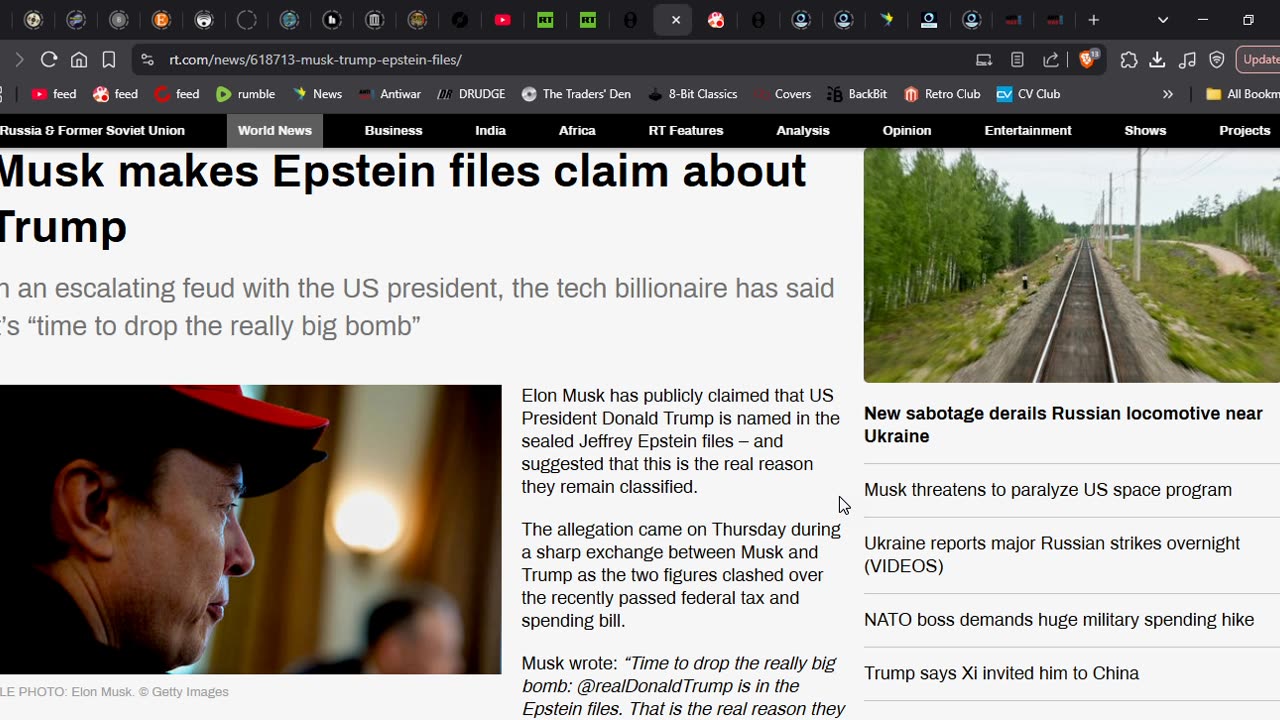 Distraction or is it Musk Names Trump in Epstein Files