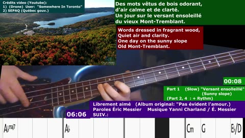 (Lyrics transl.) Original: "LIBREMENT AIMÉ À TREMBLANT" (Freely loved) _ Ballade / Pop _ Chords real-time