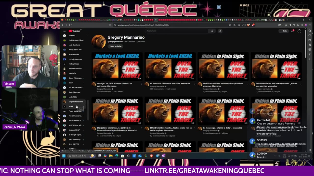 #76 Great Awakening Québec Podcast 07 Septembre 14H Grand Réveil du Québec